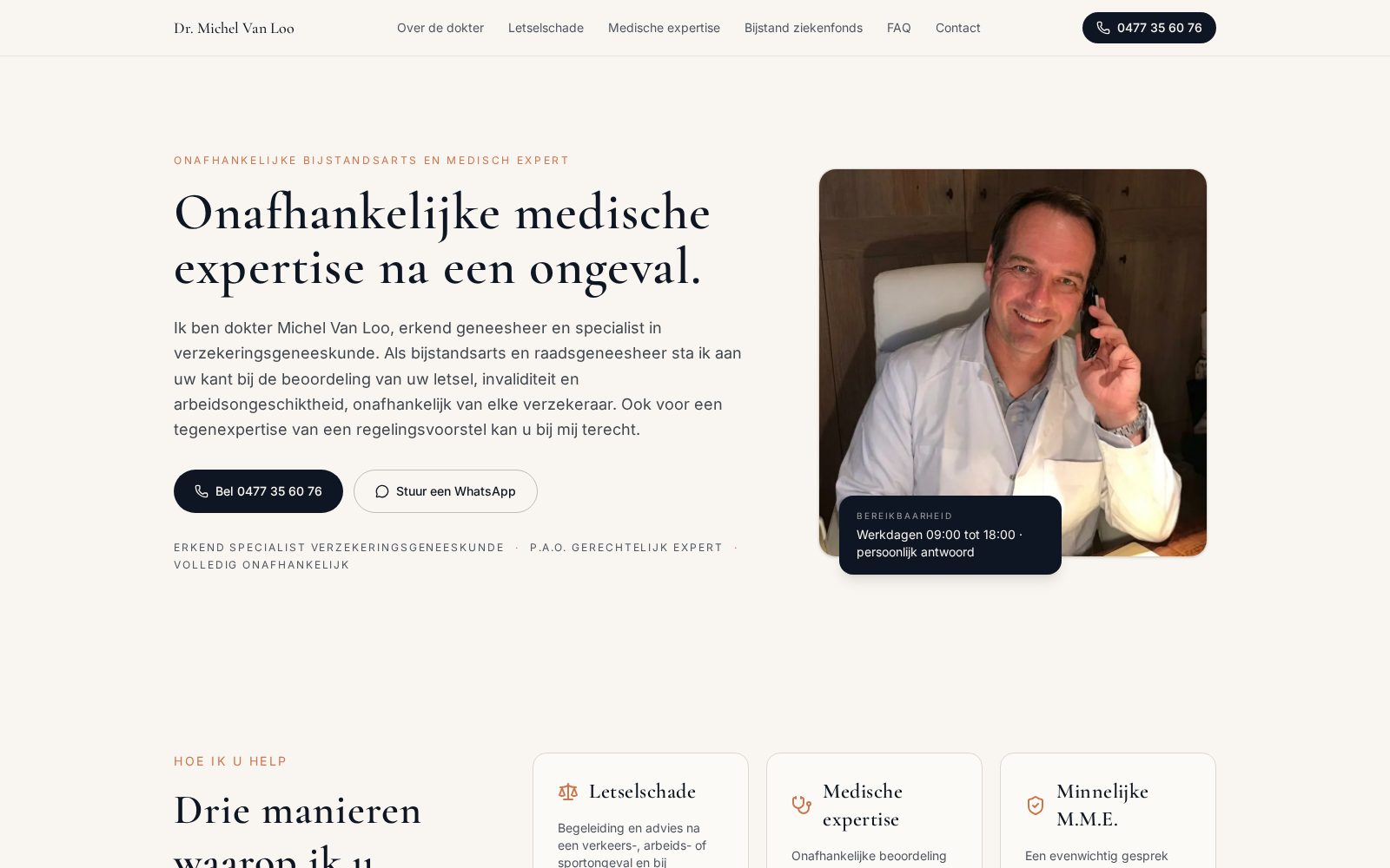 Website van Bijstandsarts gemaakt door Studio Ro